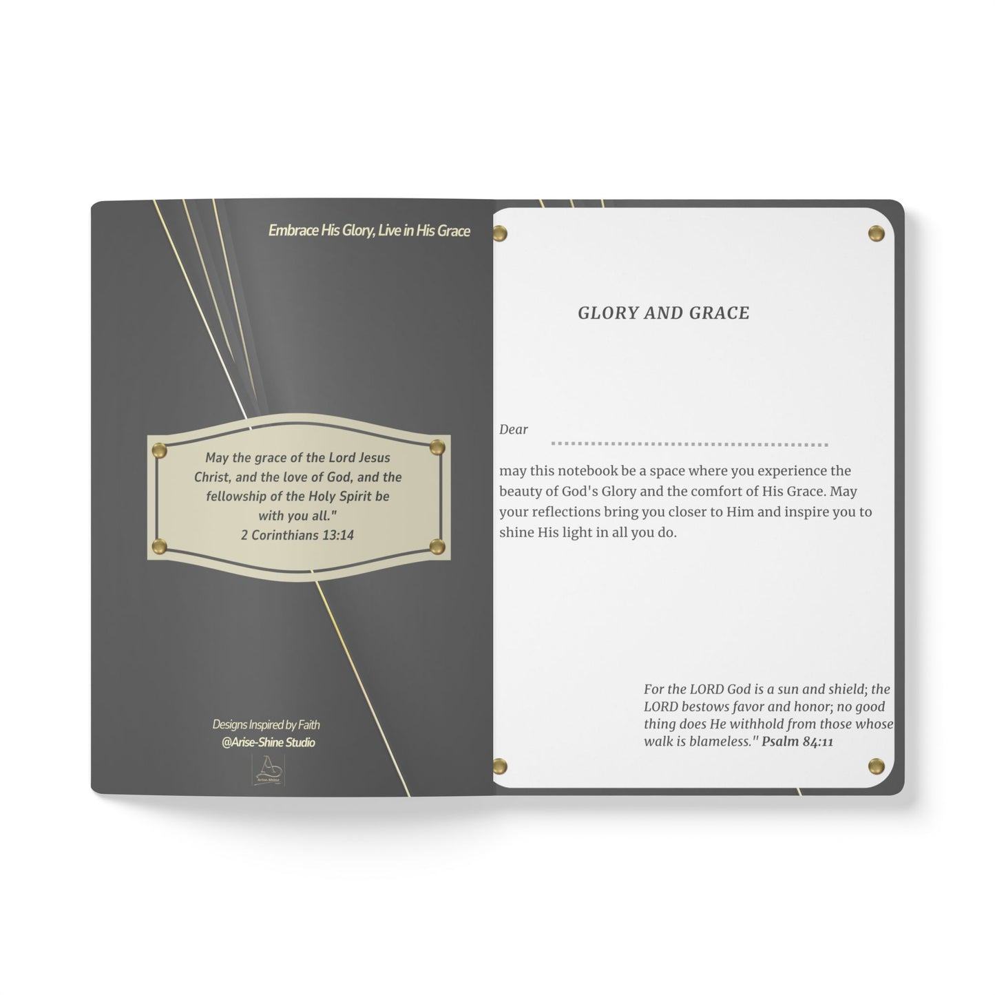 Glory and Grace Notebook with Declaration Inside Prints