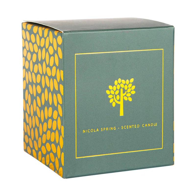 Sandalwood & Jasmine Scented Jar Candle with Glass Holder