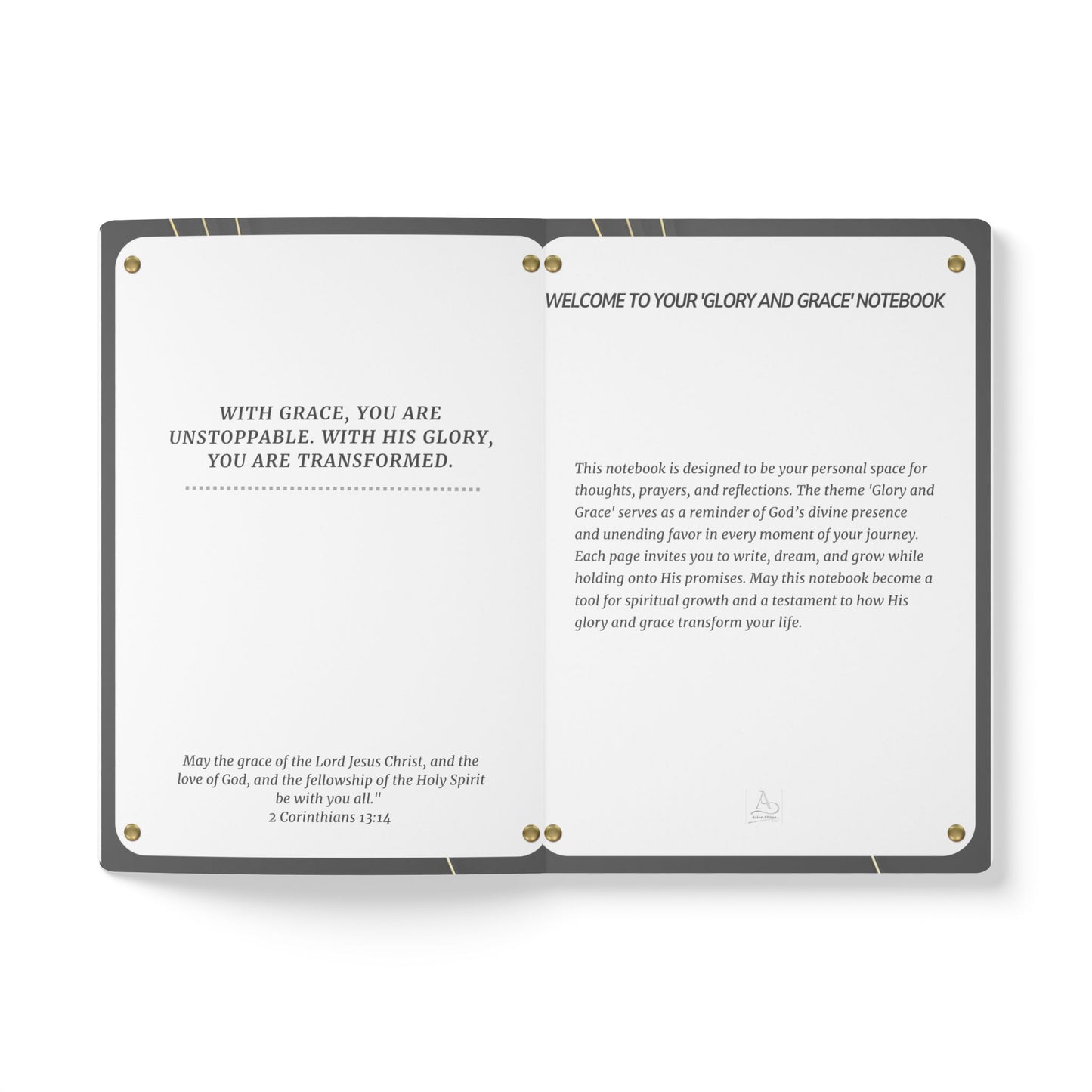 Glory and Grace Notebook with Declaration Inside Prints
