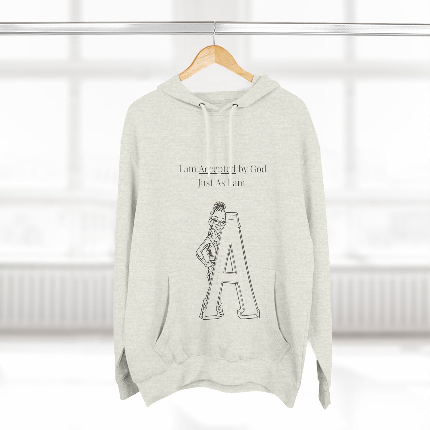Three-Panel Fleece Hoodie