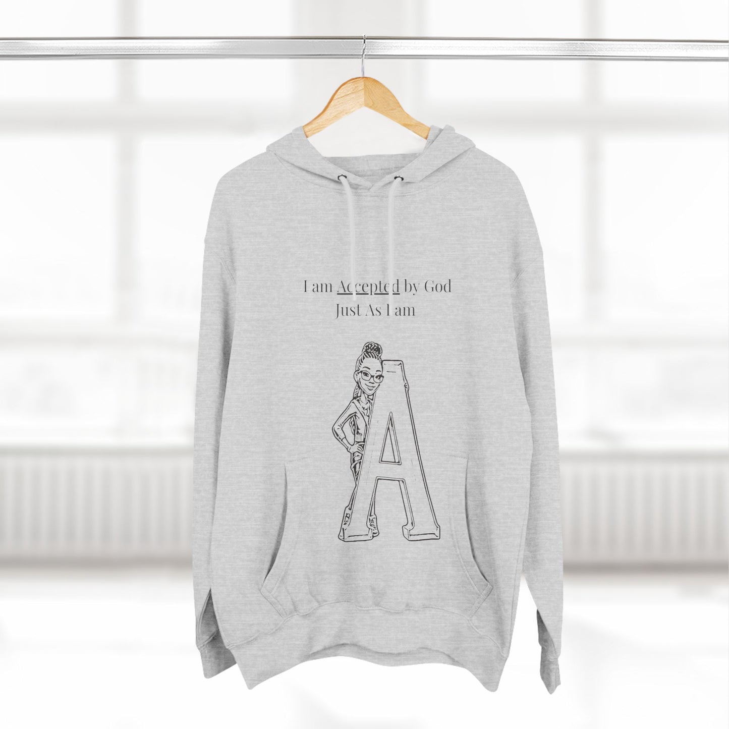 Three-Panel Fleece Hoodie