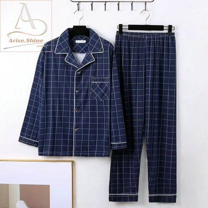 Men Fall Winter Pajamas Set 